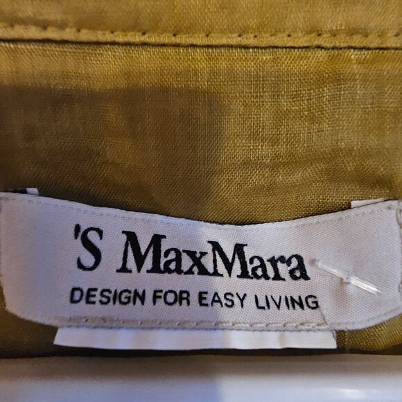 Max Mara Green Silk and Linen Dress - Picture 3 of 12